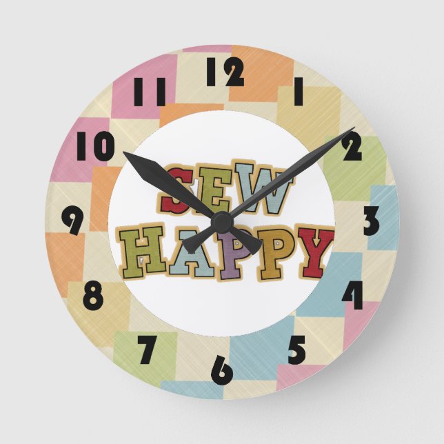 Quilting Sewing Room design Wall Clock (Front)