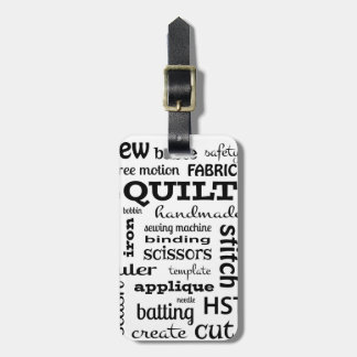 Quilting Subway Art Luggage Tag