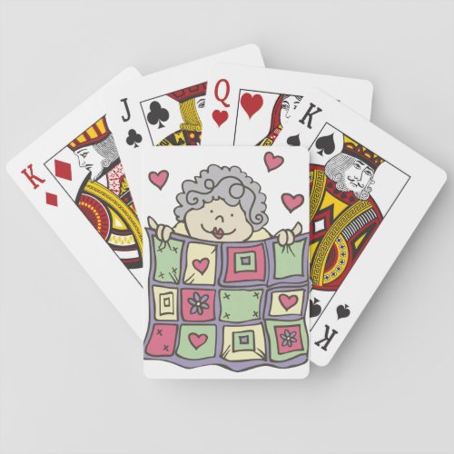 Quilting Woman Playing Cards