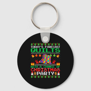 Quilts Christmas Party Quilts Quilting Christmas U Keychain