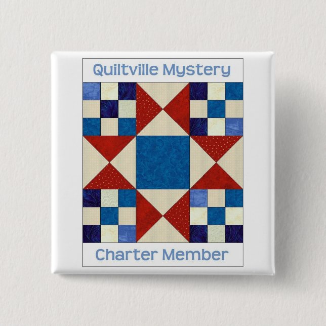Quiltville Mystery Square button (Front)