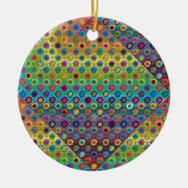 Quilty as Charged Ceramic Ornament (Front)