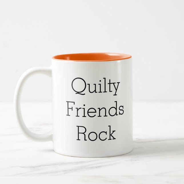 Quilty Friends Rock coffee mug (Left)