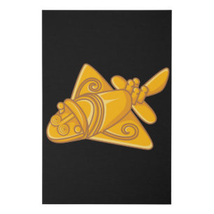 QUIMBAYA AIRPLANE Ancient Alien Theorist Quimbaya Faux Canvas Print