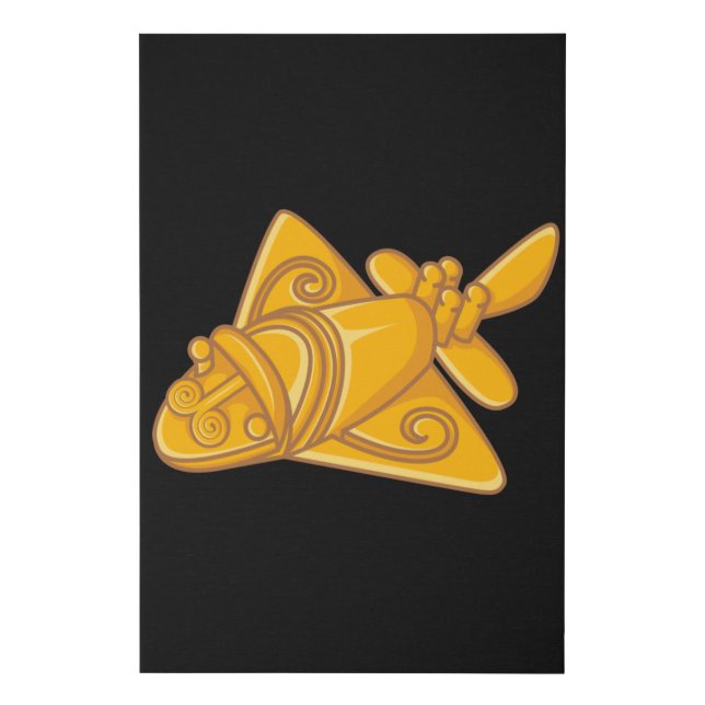 QUIMBAYA AIRPLANE Ancient Alien Theorist Quimbaya Faux Canvas Print (Front)