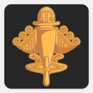 QUIMBAYA AIRPLANE Ancient Alien Theorist Quimbaya Square Sticker