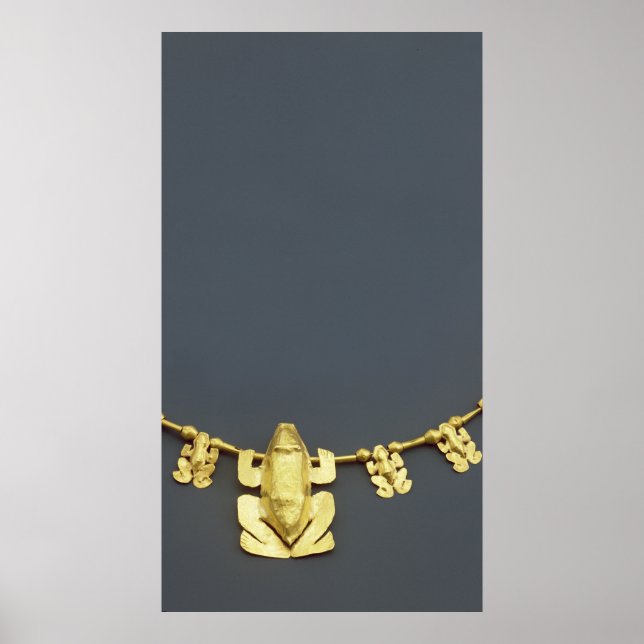 Quimbaya necklace with frogs, from Colombia Poster (Front)