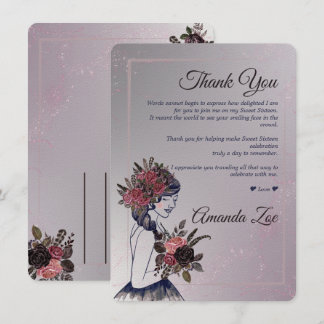 Quince Años Thank You card