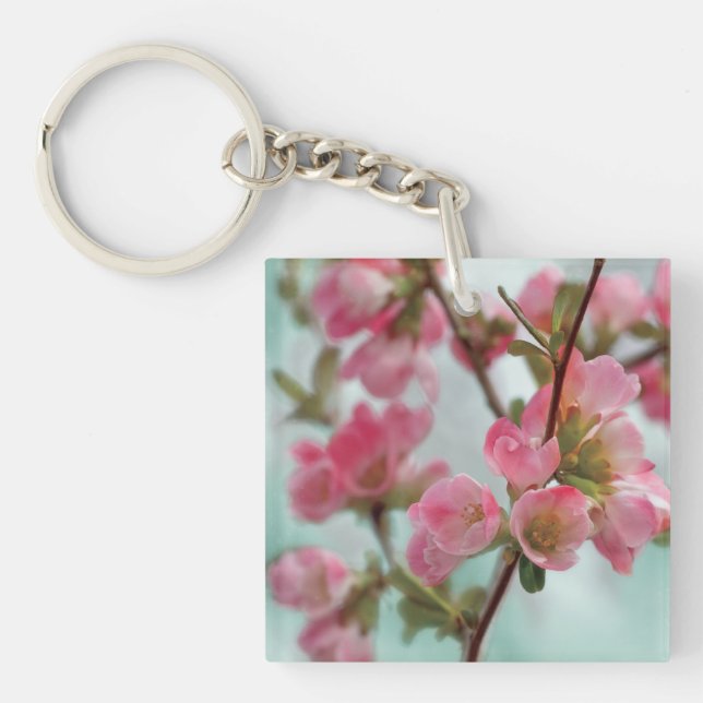 Quince Blossoms Keychain (Front)
