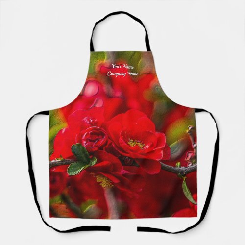 Quince Branch Painterly Apron
