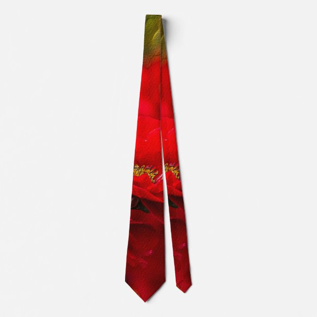 Quince Branch Painterly Neck Tie (Front)