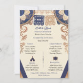 Quince Charro Invitation Royal Blue Charro Invitat (Back)