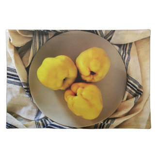 Quince Fruits Rustic Photo Cotton Cloth Placemat
