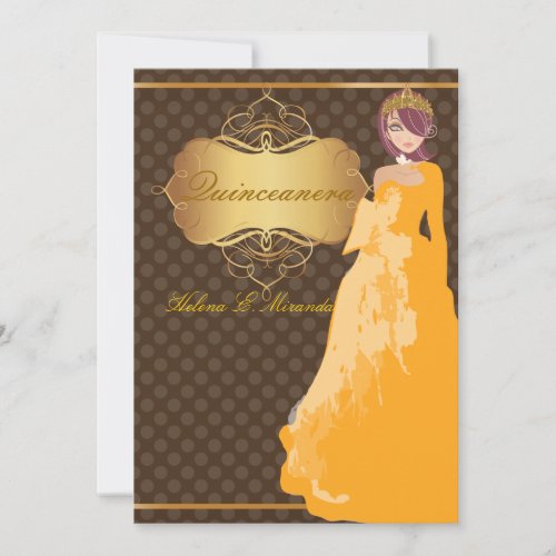 Quince/Sweet 16/ princess/polka dots Custom Invitation