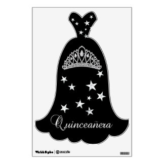 Quinceanera 15th 15 Birthday Party Tiara Wall Sticker