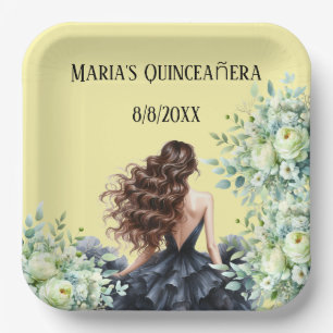 Quinceañera, 15th birthday celebration paper plates