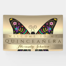 Quinceanera 15th Birthday Colorful Butterfly