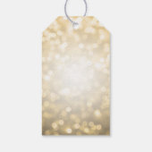 Quinceanera 15th Birthday Gold Bokeh Lights Gift Tags (Back)