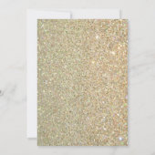 Quinceanera 15th Birthday Gold Glitter Sparkles Invitation (Back)