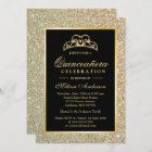 Quinceanera 15th Birthday Gold Glitter Sparkles