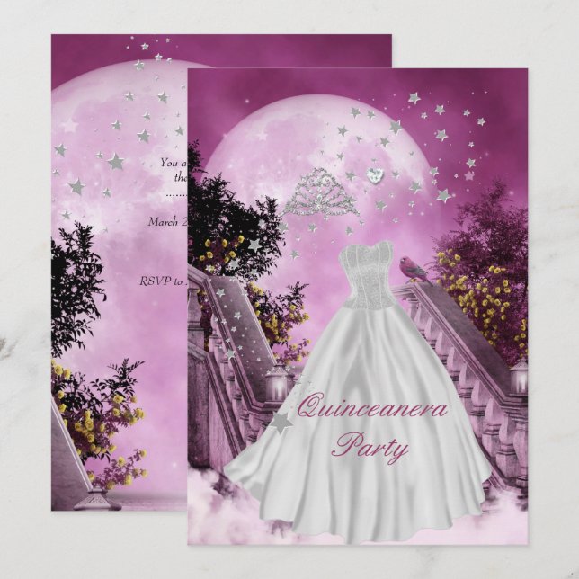 Quinceanera 15th Birthday Party Invitation (Front/Back)