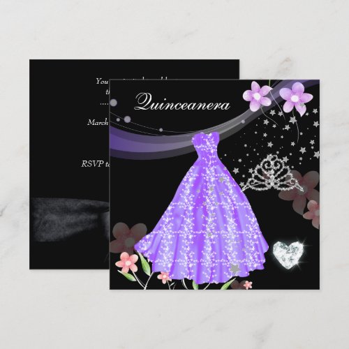 Quinceanera 15th Birthday Party Personalized Invites