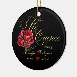 Quinceanera 15th Birthday Party Personalized Ceramic Ornament