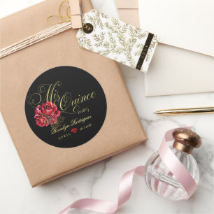 Quinceanera 15th Birthday Party Personalized Classic Round Sticker