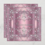 Quinceanera 15th Birthday Party Pink Pearl Invitation