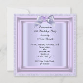 Quinceanera 15th Birthday Party Purple Lilac 2 Invitation (Back)