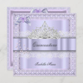 Quinceanera 15th Birthday Party Purple Lilac 2 Invitation (Front/Back)
