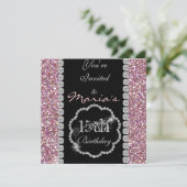 QUINCEANERA 15th BLING Birthday Invitations (Standing Front)