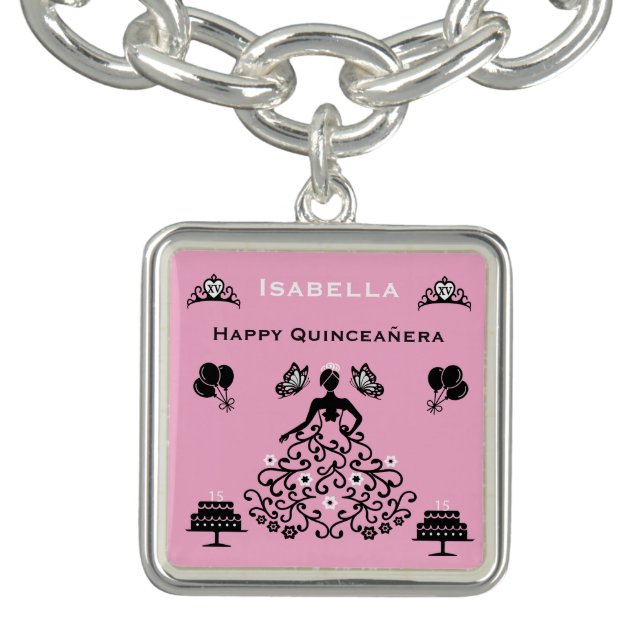 Quinceanera 15th Crown Party Bracelet (Design)