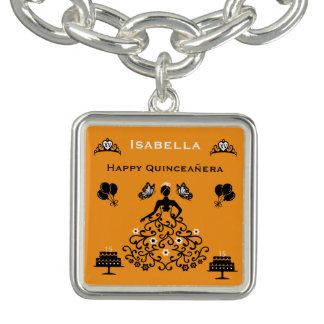 Quinceanera 15th Crown Party Bracelet