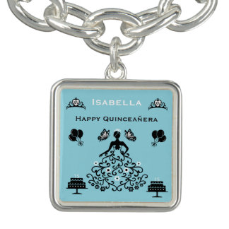 Quinceanera 15th Crown Party Bracelet