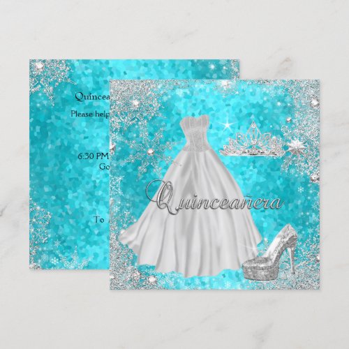 Quinceanera 15th Elite Elegant Birthday Party Announcement