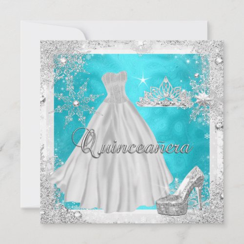 Quinceanera 15th Elite Elegant Birthday Party Announcement