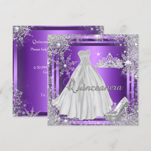 Quinceanera 15th Elite Elegant Birthday Party Invitation