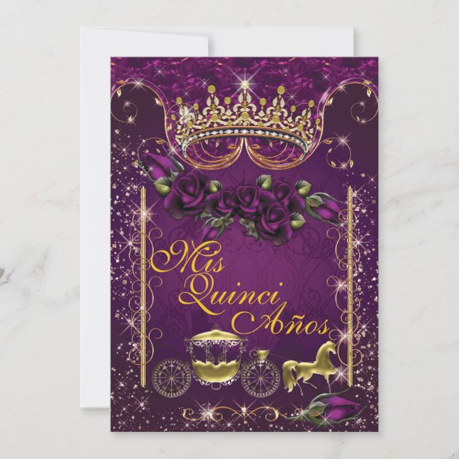 Quinceañera and Sweet 16 Party Invitations (Front)