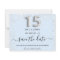 Quinceanera baby blue silver glitter save the date