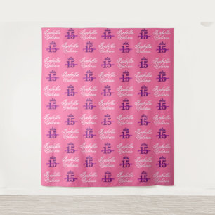 Quinceanera Backdrop Step and Repeat