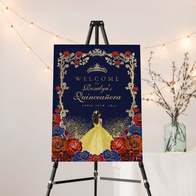  Quinceañera Beauty and best Welcome sign (In Situ (Stand))