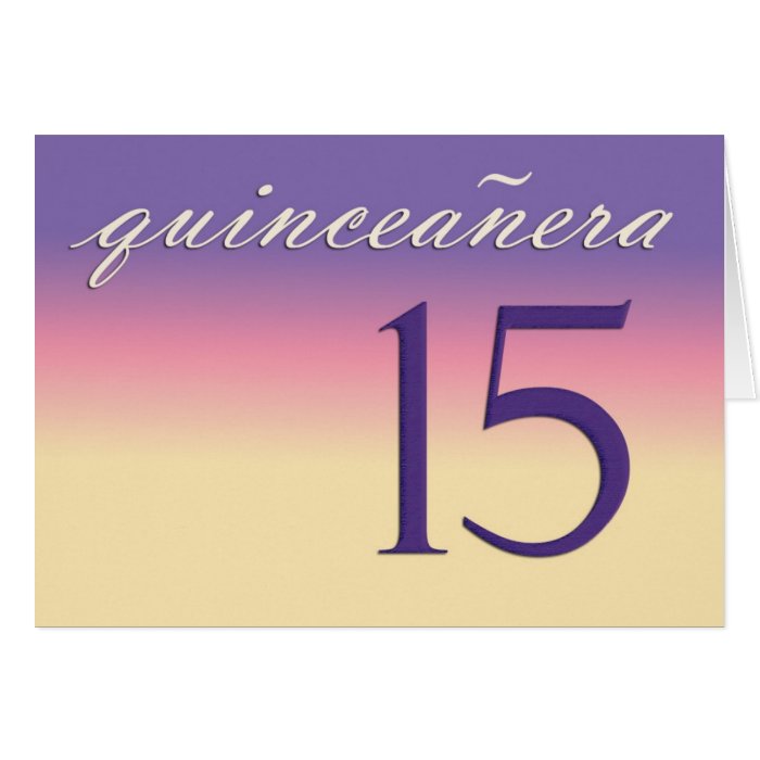 Quinceanera birthday card