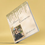 Quinceanera Birthday Gold Glitter Drips Champagne<br><div class="desc">This design may be personalized in the area provided by changing the photo and/or text. Or it can be customized by choosing the click to customize further option and delete or change the color of the background, add text, change the text color or style, or delete the text for an...</div>