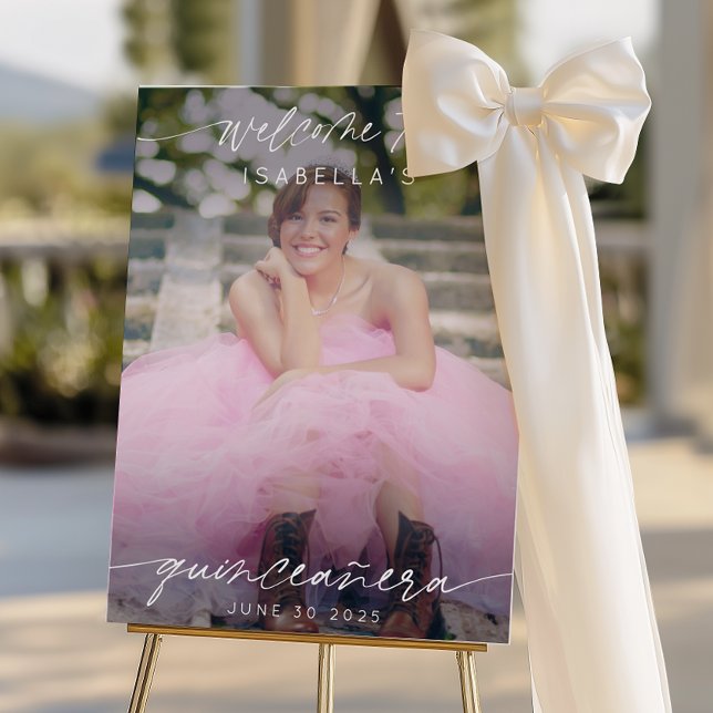 Quinceanera Birthday Party Photo Welcome | Overlay Foam Board (Creator Uploaded)