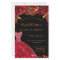 Quinceanera black red dress invitation