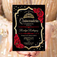Quinceanera - Black Red Gold