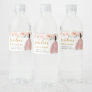 Quinceañera Blush Floral Princess 16th Birthday Water Bottle Label