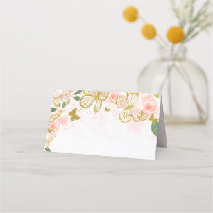 pack of 10 Party Butterfly Place Cards Pink Details about   Wedding 