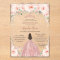 Quinceañera Blush Pink Floral Rose Gold Princess